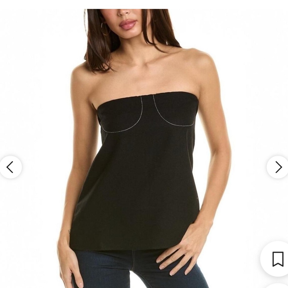 WeWoreWhat Black Bustier Camisole Top